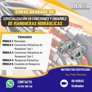 ESPECIALIZACIÓN EN CONEXIONES Y ENSAMBLE DE MANGUERAS HIDRÁULICAS