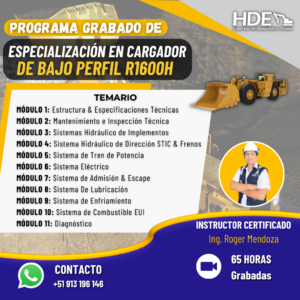 ESPECIALIZACIÓN EN CARGADOR DE BAJO PERFIL R1600H