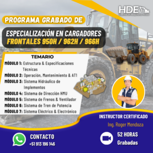 ESPECIALIZACIÓN EN CARGADORES FRONTALES 950H/962H/966H