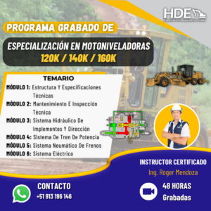 ESPECIALIZACIÓN EN MOTONIVELADORAS 120K/140K/160K