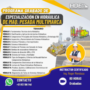 ESPECIALIZACIÓN EN HIDRÁULICA DE MAQUINARIA PESADA MULTIMARCA