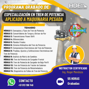 ESPECIALIZACIÓN EN TREN DE POTENCIA APLICADO A MAQUINARIA PESADA