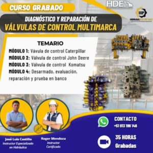 DIAGNÓSTICO Y REPARACIÓN DE VÁLVULAS DE CONTROL MULTIMARCA