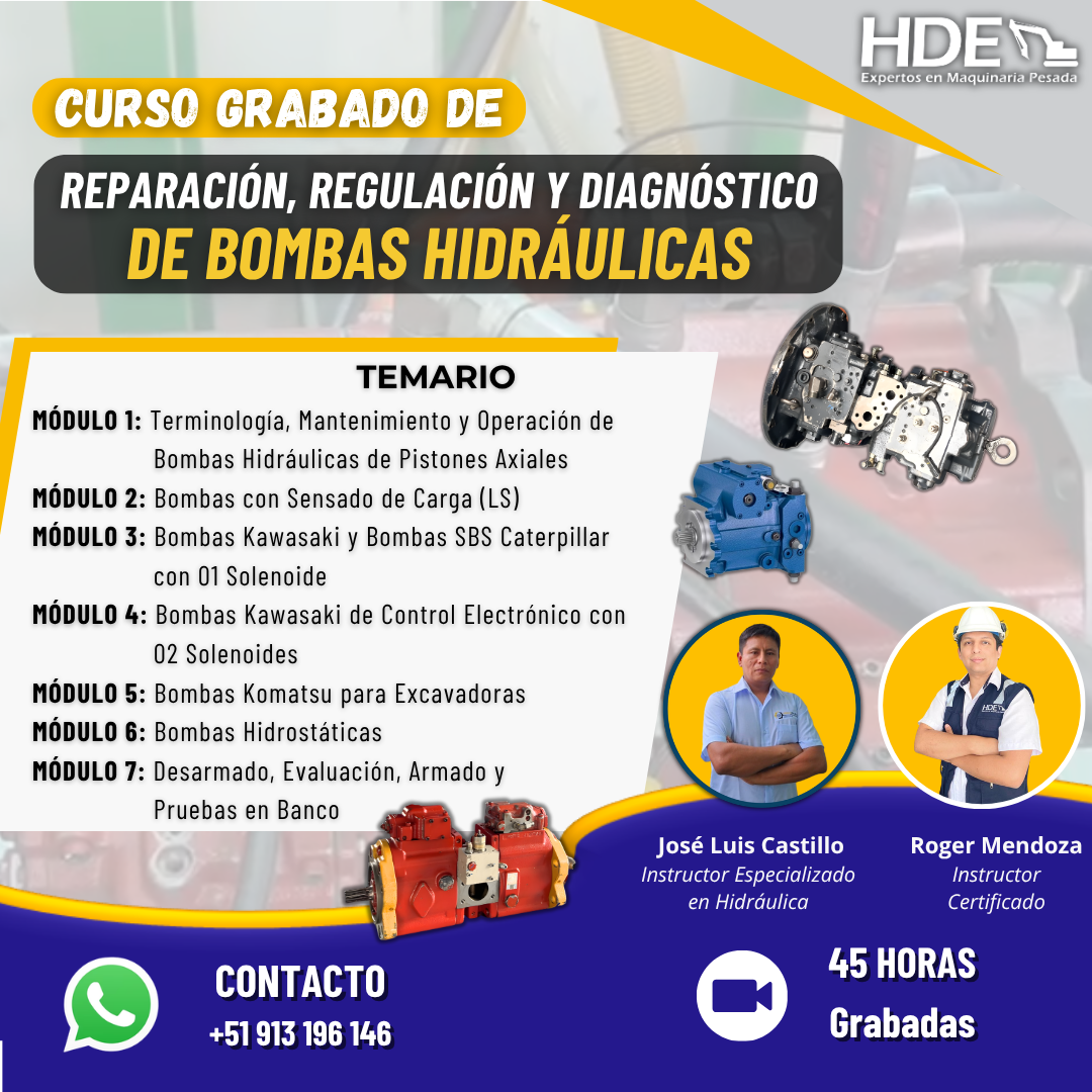 REPARACIÓN, REGULACIÓN Y DIAGNÓSTICO DE BOMBAS HIDRÁULICAS